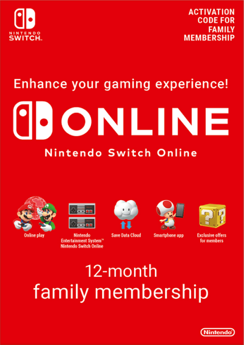 Nintendo Online 12 Month (365 Day) Family Membership | Switch | CDKeys